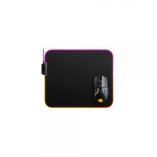 ⁦משטח גיימינג מואר SteelSeries QcK Prism Cloth RGB⁩ – תמונה ⁦2⁩