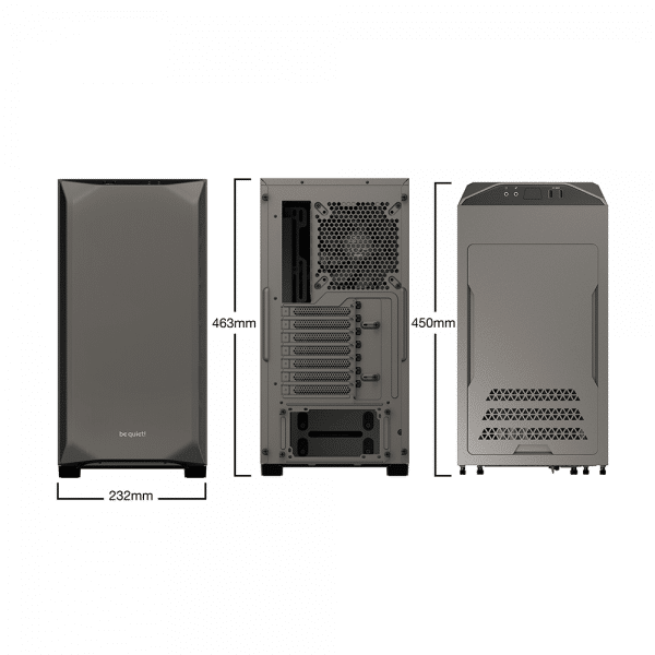 ⁦מארז be quiet! Pure Base 500 Window Gray⁩ – תמונה ⁦2⁩