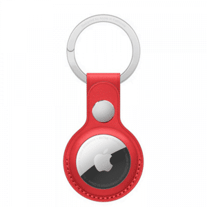 מחזיק מפתחות לאייר תג - Apple AirTag Leather Key Ring צבע - Red