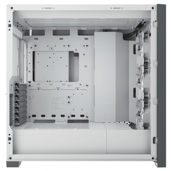 ⁦מארז מחשב Corsair iCUE 5000X RGB Mid Tower Case White⁩ – תמונה ⁦3⁩