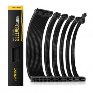 סט מאריכים לכבל מתח ANTEC PSU Sleeved Extension Cable Black