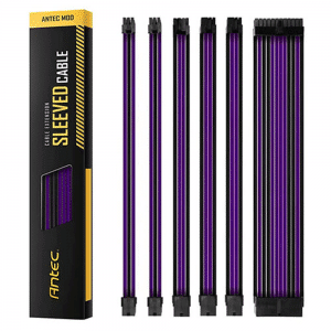 סט מאריכים לכבל מתח ANTEC PSU Sleeved Extension Cable Black/Purple