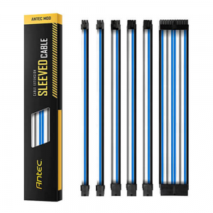 סט מאריכים לכבל מתח ANTEC PSU Sleeved Extension Cable Blue/Grey