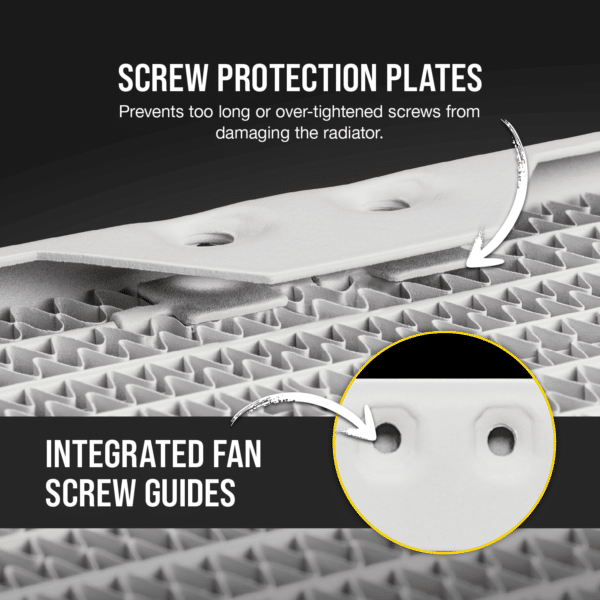 ⁦גוף קירור CORSAIR Hydro X Series XR5 240mm Water Cooling Radiator - White⁩ – תמונה ⁦3⁩