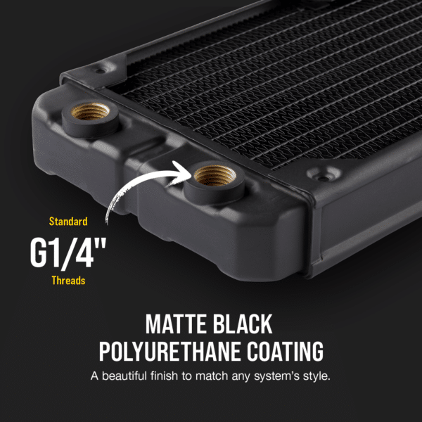 ⁦גוף קירור CORSAIR Hydro X Series XR5 NEO 240mm Water Cooling Radiator - Black⁩ – תמונה ⁦2⁩