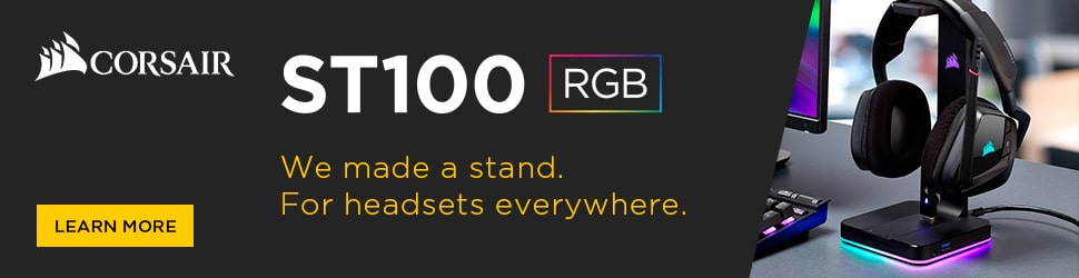מעמד אוזניות ST100 RGB CORSAIR עם צליל סראונד 7.1