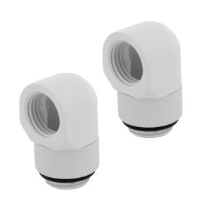 זוג מתאמים CORSAIR Hydro X Series 90° Rotary Adapter - White