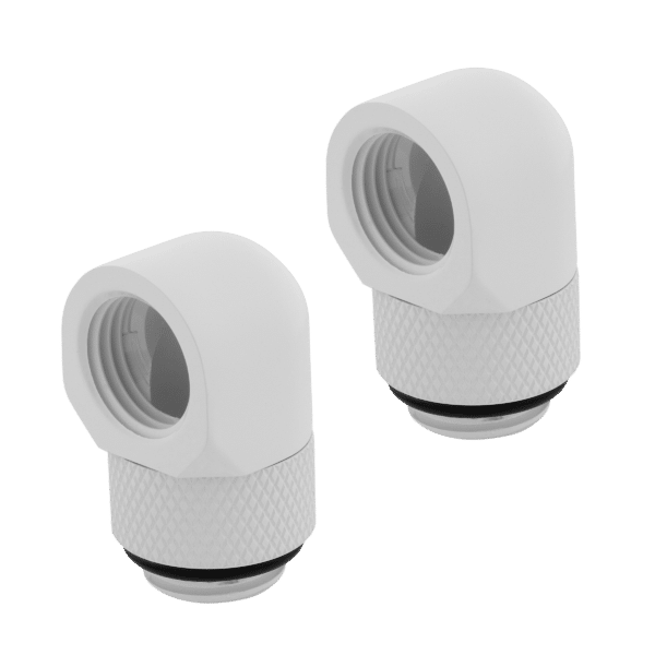זוג מתאמים CORSAIR Hydro X Series 90° Rotary Adapter - White