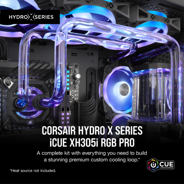 ⁦מערכת קירור נוזלי לבנייה עצמית CORSAIR Hydro X Series iCUE XH305i RGB PRO⁩ – תמונה ⁦3⁩