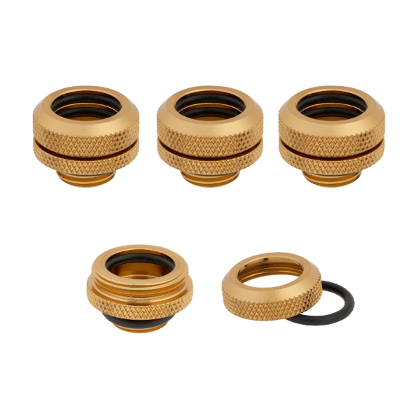 מארז מתאמים CORSAIR Hydro X Series XF Hardline 14mm OD Fitting - Gold