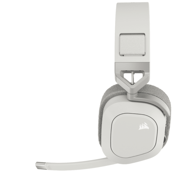 ⁦אוזניות גיימינג אלחוטיות CORSAIR HS80 MAX WIRELESS - White⁩ – תמונה ⁦3⁩