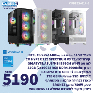 מחשב נייח גיימינג מורכב CUBEEX G14.6