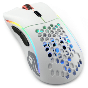 עכבר גיימינג אלחוטי לבן Glorious Model D