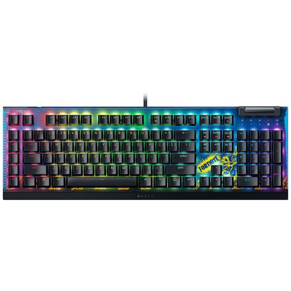 ⁦מקלדת גיימינג Razer BlackWidow V4 X Yellow Switch Fortnite Ed⁩ – תמונה ⁦2⁩