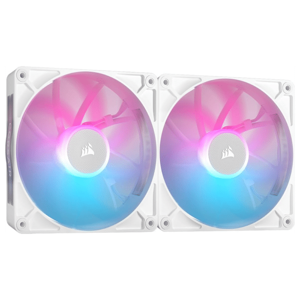 זוג מאווררים CORSAIR iCUE Link RX140 WHITE