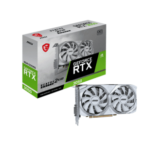 כרטיס מסך לבן MSI RTX 3050 VENTUS 2X XS 8GB OC GDDR6